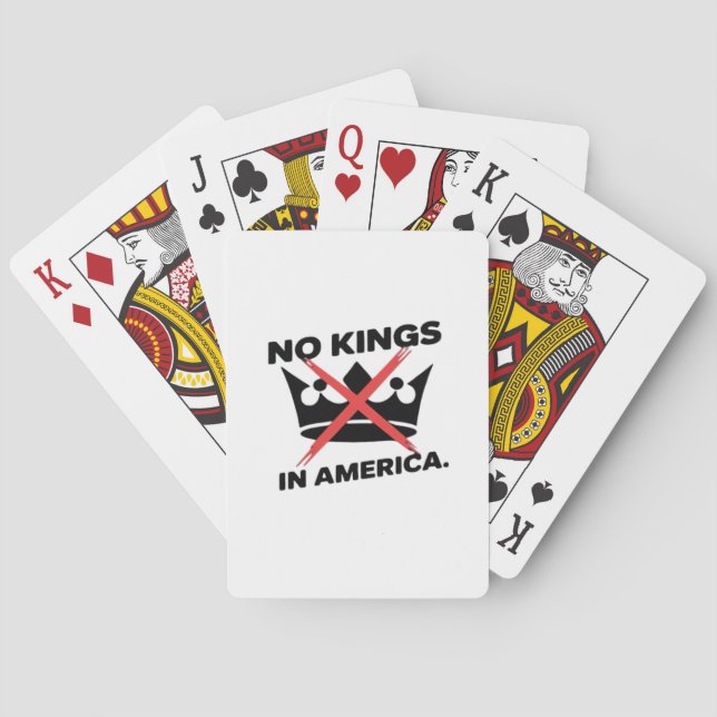 No Kings In America Anti Essential Retro Style Spielkarten (Rückseite)
