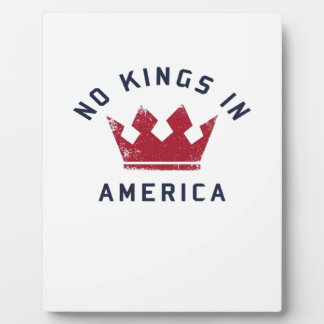 No Kings In America Anti Fascism USA Classic Fotoplatte