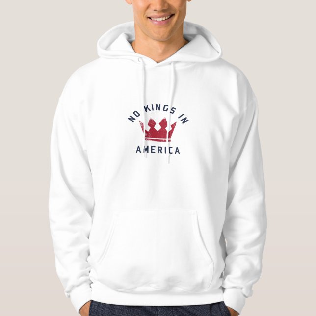 No Kings In America Anti Fascism USA Classic Hoodie (Vorderseite)