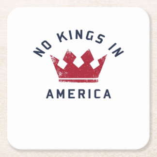No Kings In America Anti Fascism USA Classic Rechteckiger Pappuntersetzer