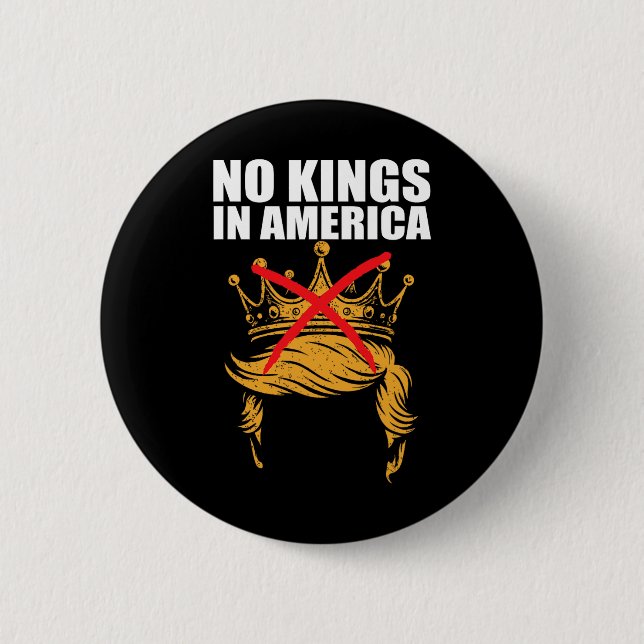 No Kings In America Anti Ice Patriotic Activist Pr Button (Vorderseite)