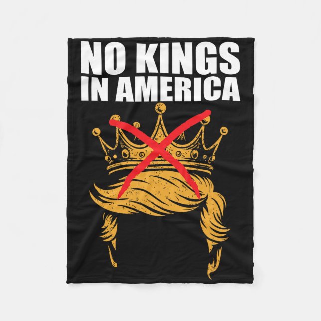 No Kings In America Anti Ice Patriotic Activist Pr Fleecedecke (Vorderseite)