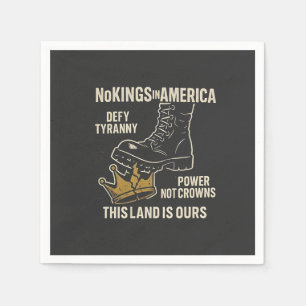 No Kings in America Anti-Trump 4. Juli Serviette