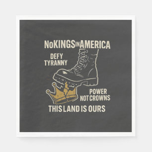 No Kings in America Anti-Trump 4. Juli Serviette