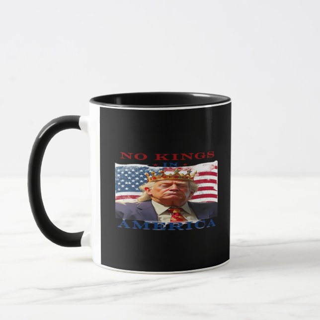 No Kings In America Anti-Trump Creative Design Tasse (Links)