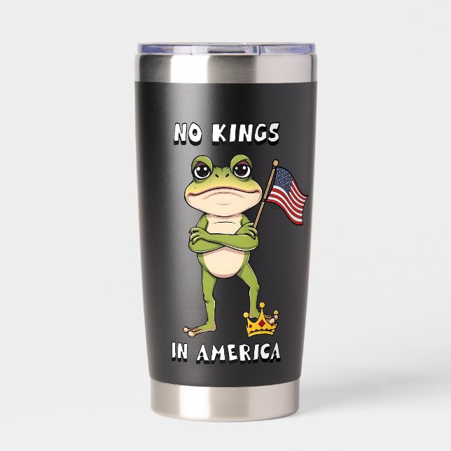 No Kings in America Anti-Trump Protest  Thermobecher (Vorderseite)