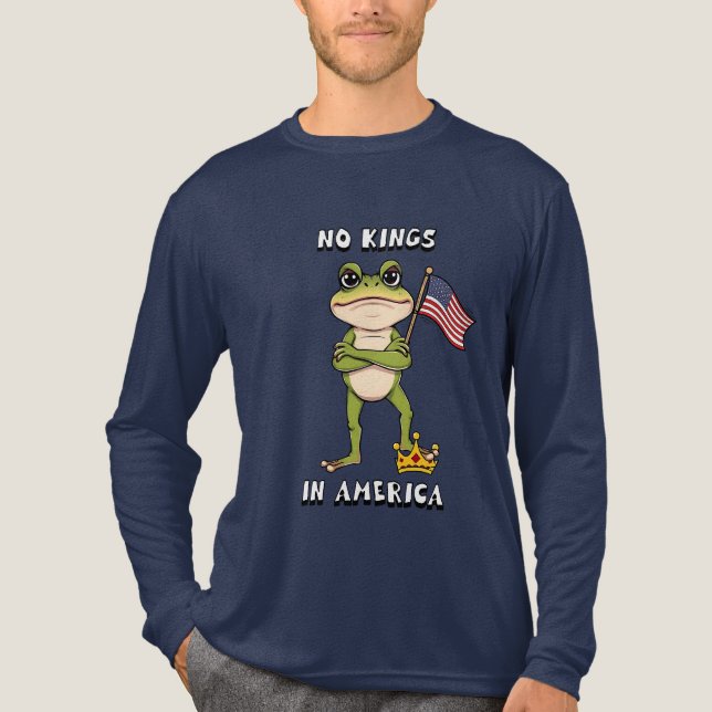 No Kings in America Anti-Trump Protest  Tri-Blend Shirt (Vorderseite)