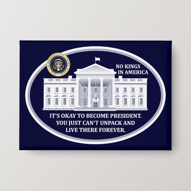 No Kings in America Button (Vorderseite)