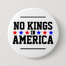 No Kings in America Button