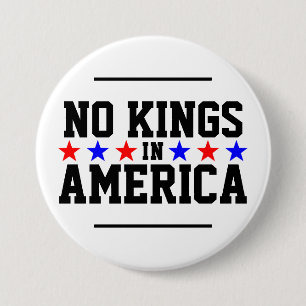 No Kings in America Button