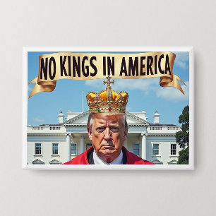 No Kings in America Button