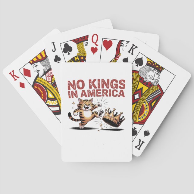 No Kings In America Classic Aesthetic Design Spielkarten (Rückseite)