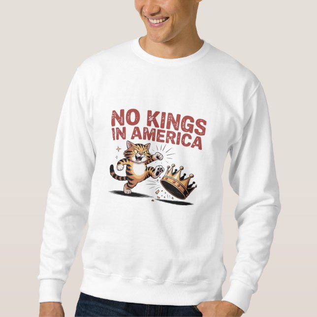 No Kings In America Classic Aesthetic Design Sweatshirt (Vorderseite)