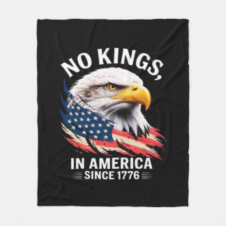 No Kings In America Classic Retro Graphic Design Fleecedecke