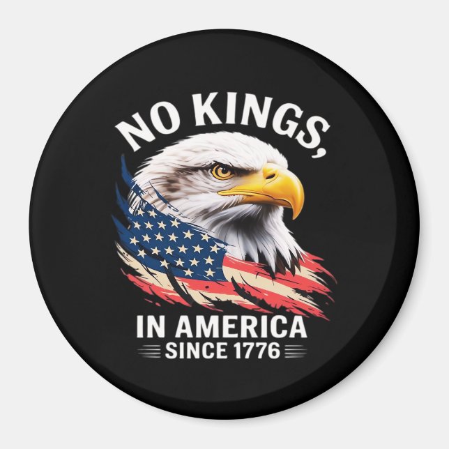 No Kings In America Classic Retro Graphic Design Magnet (Vorne)