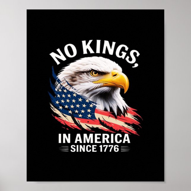 No Kings In America Classic Retro Graphic Design Poster (Vorne)