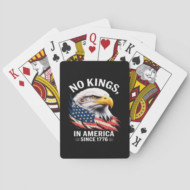 No Kings In America Classic Retro Graphic Spielkarten (Rückseite)