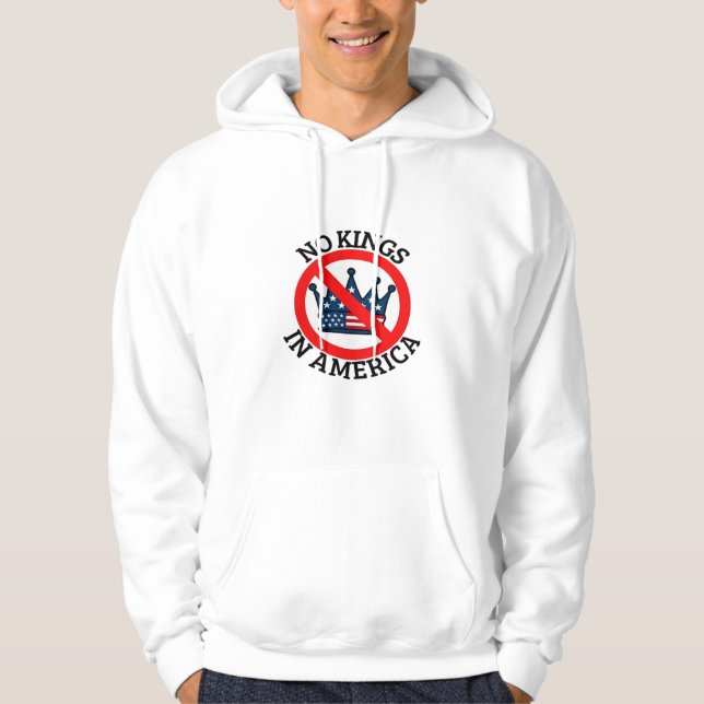 No Kings In America Classic Vintage Graphic Hoodie (Vorderseite)