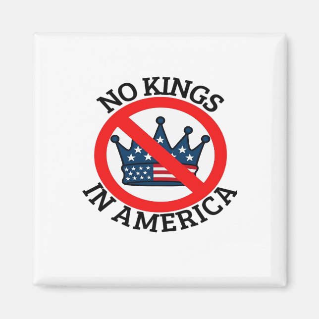 No Kings In America Classic Vintage Graphic Magnet (Vorne)