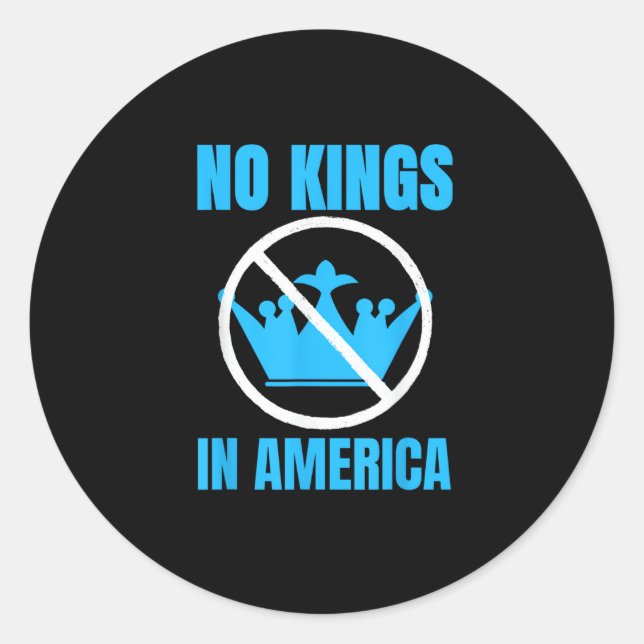 No Kings In America Court Ruling Saying Runder Aufkleber (Vorderseite)