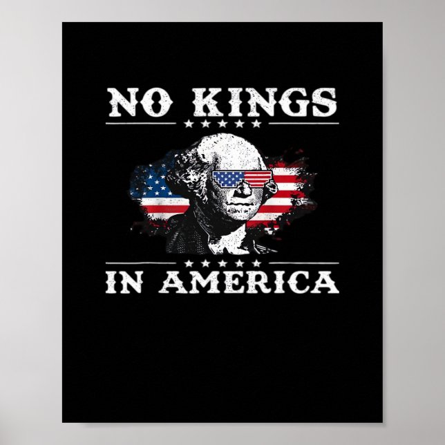 No Kings In America Doge Classic Funny Meme Poster (Vorne)