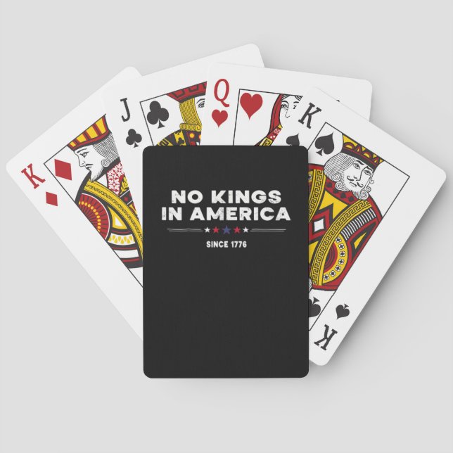 No Kings In America Doge Classic Trendy Graphic Spielkarten (Rückseite)