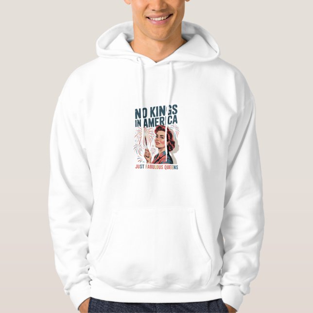 No Kings In America Fabulous Queens Pride 2025 Des Hoodie (Vorderseite)