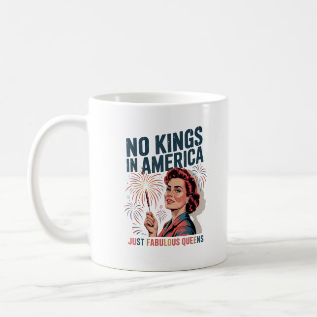 No Kings In America Fabulous Queens Pride 2025 Des Kaffeetasse (Links)