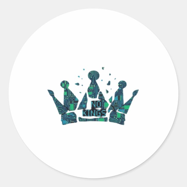 No Kings In America Freedom Aesthetic Runder Aufkleber (Vorderseite)