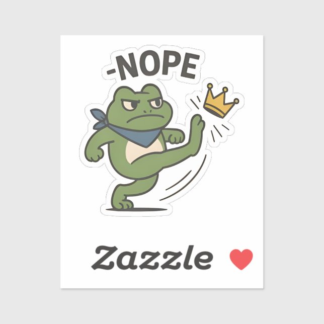 No Kings in America Frog No Kings Democracy Aufkleber (Blatt)