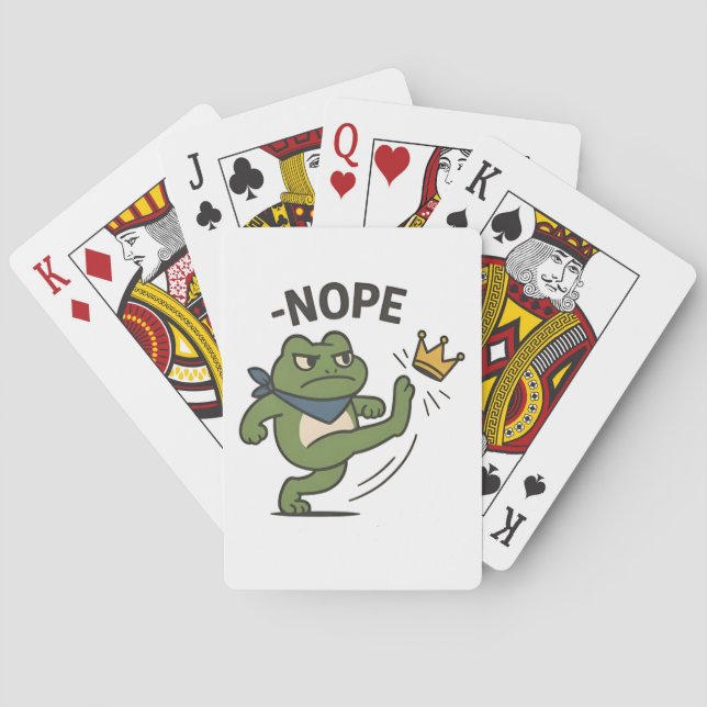 No Kings in America Frog No Kings Democracy Spielkarten (Rückseite)