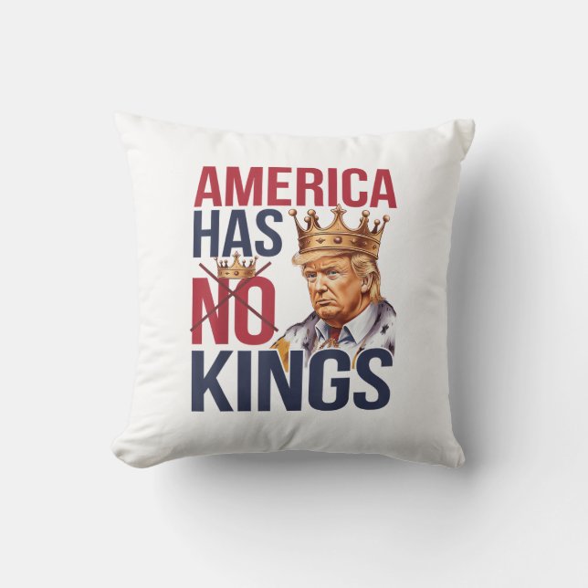 No Kings In America Funny America Has No King Poli Kissen (Vorderseite)
