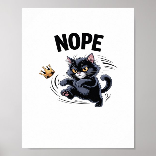 No Kings In America Funny Kicking Crown Classic Vi Poster (Vorne)