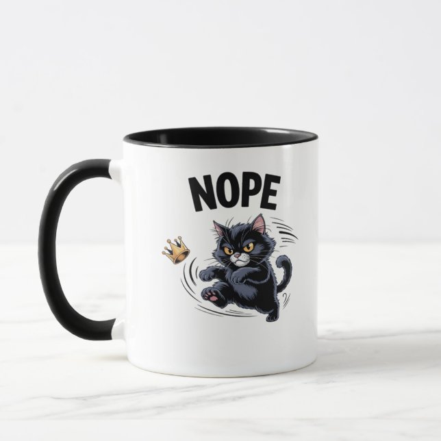 No Kings In America Funny Kicking Crown Classic Vi Tasse (Links)