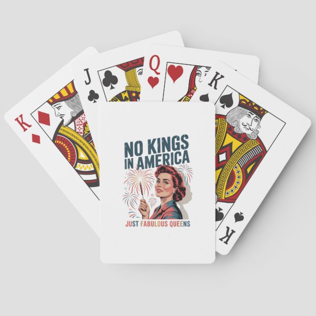 No Kings In America Just Famulous Queens Pride Mon Spielkarten (Rückseite)