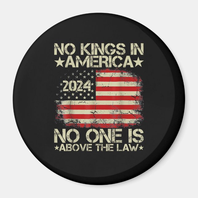 No Kings In America Minimal Clean Magnet (Vorne)