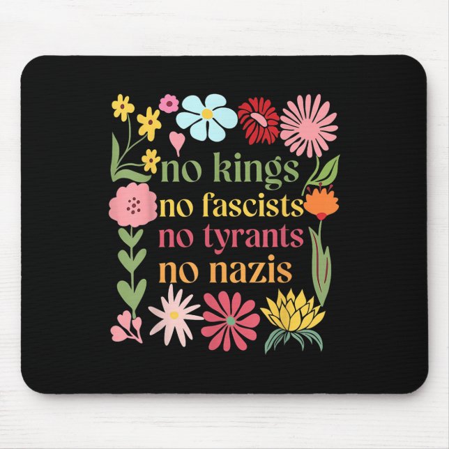 No Kings In America No Fascists We The People Poli Mousepad (Vorne)