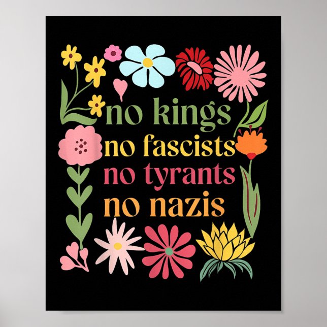 No Kings In America No Fascists We The People Poli Poster (Vorne)