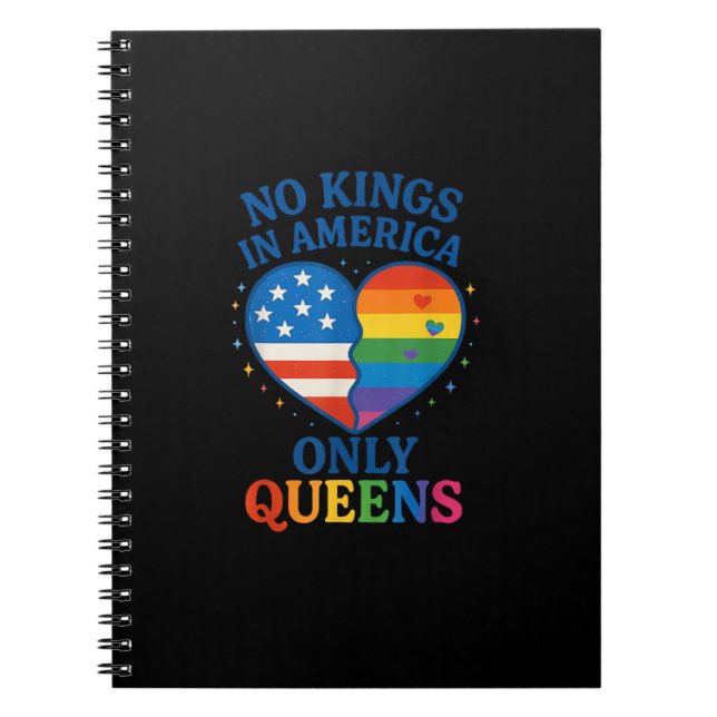 No Kings In America Only Queens Funny Queer Gay Pr Notizblock (Vorderseite)