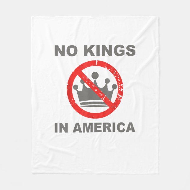 No Kings In America Patriotic Casual Fleecedecke (Vorderseite)