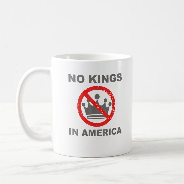 No Kings In America Patriotic Casual Kaffeetasse (Links)