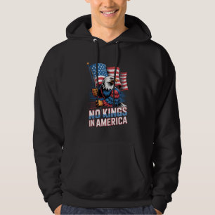 No Kings in America Patriotic Eagle Hoodie