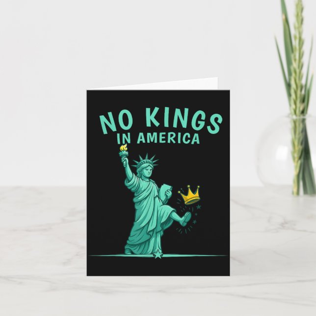 No Kings In America _ Patriotic Litical Design  Karte (Vorderseite)