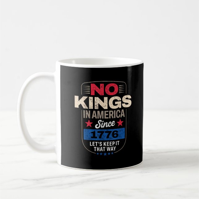 No Kings In America Retro Classic Kaffeetasse (Links)