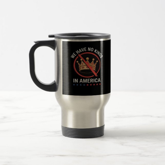 No Kings In America Retro Classic Reisebecher (Links)