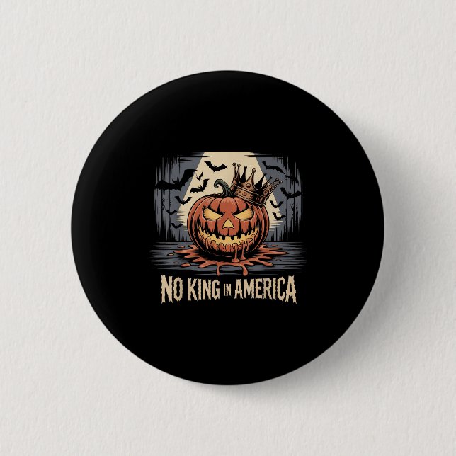 No Kings In America Since 1776 Distressed Usa Flag Button (Vorderseite)