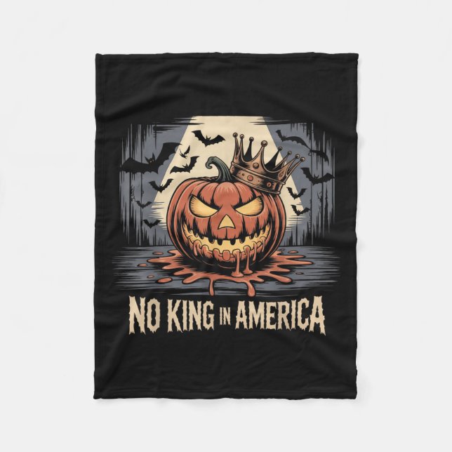 No Kings In America Since 1776 Distressed Usa Flag Fleecedecke (Vorderseite)