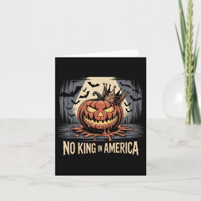 No Kings In America Since 1776 Distressed Usa Flag Karte (Vorderseite)