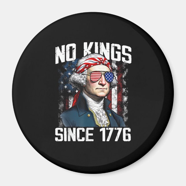 No Kings In America Since 1776 Distressed USA Magnet (Vorne)