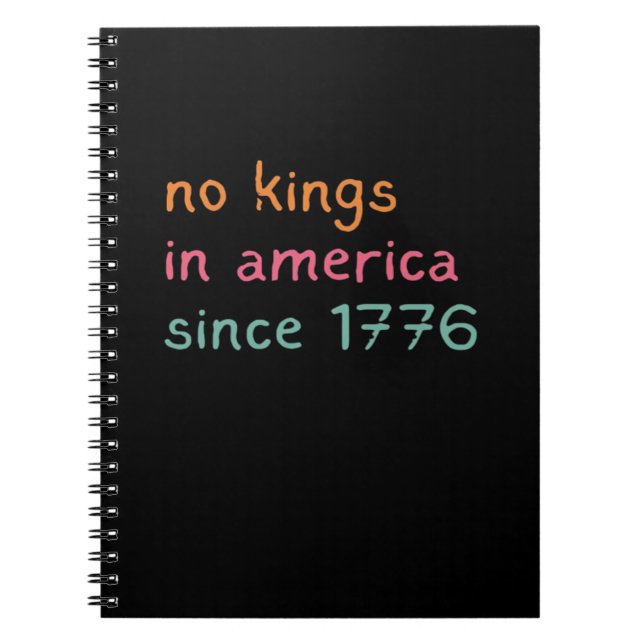 No Kings In America Since 1776 Freedom Anti Crown Notizblock (Vorderseite)